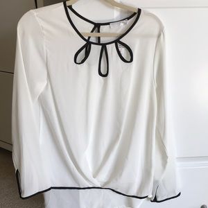 Cream cut out shirt